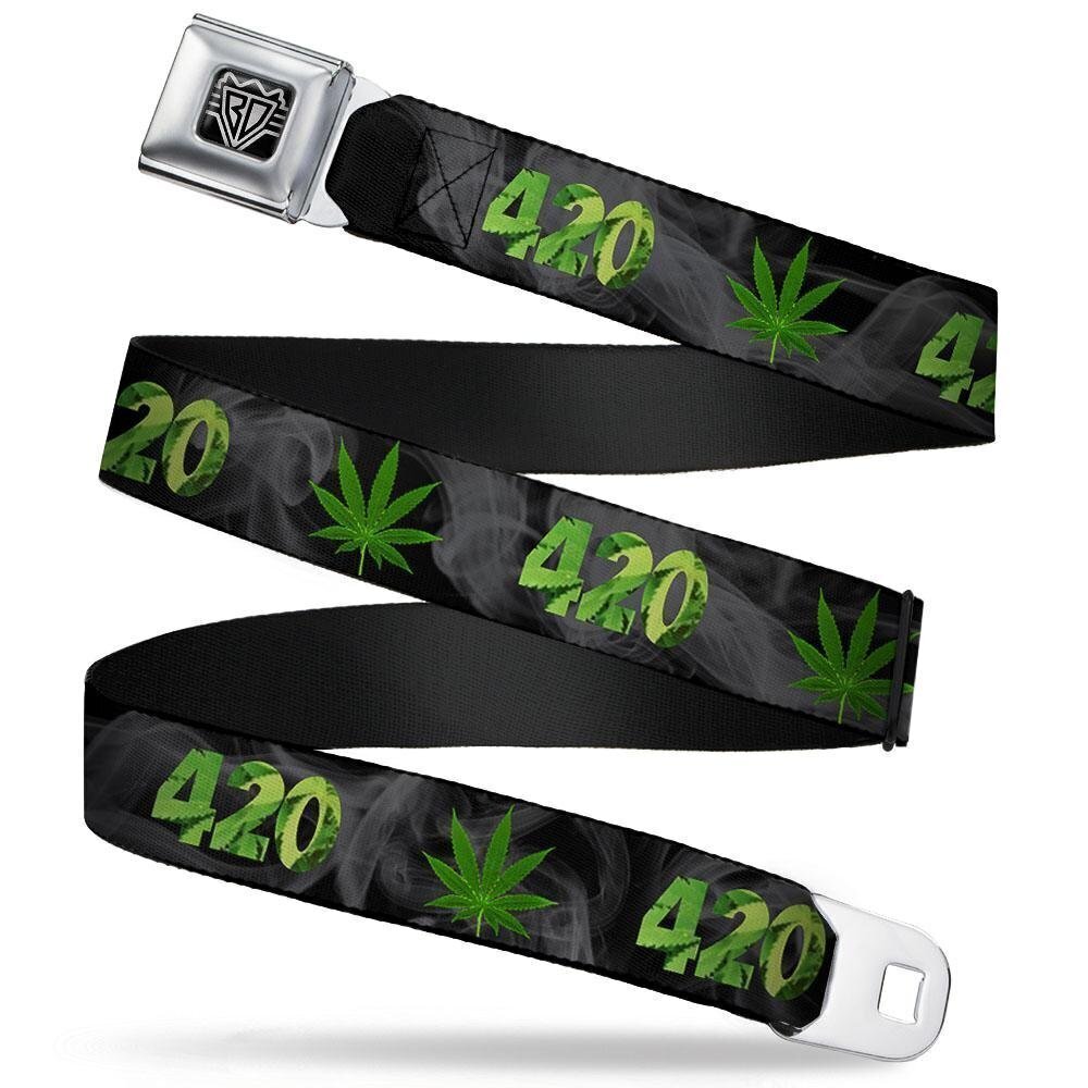 1643 Buckle Down 's Seatbelt Belt Weed XL, Multicolor, 32-52 Inches